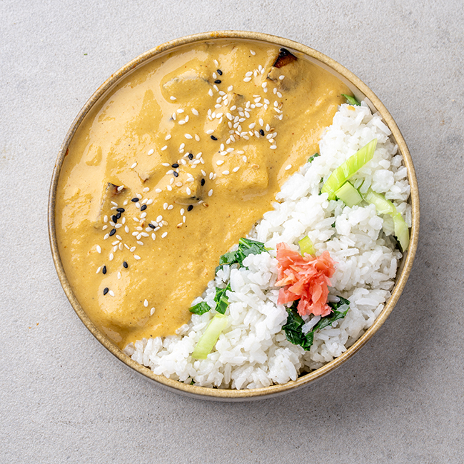 Butternut Squash & Vegetable Curry With Steamed Bok Choy Rice Mix
